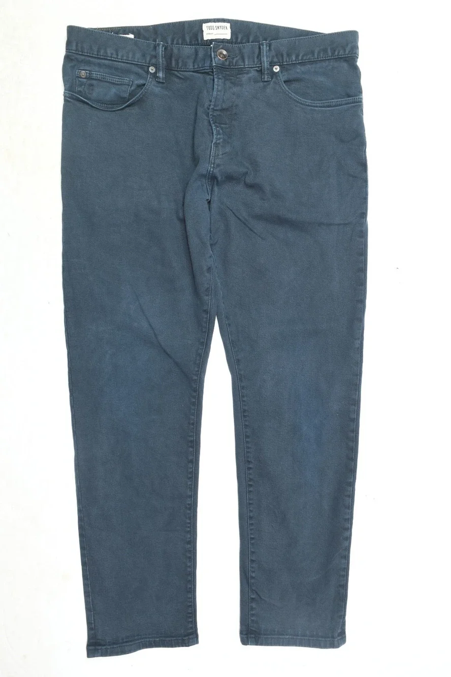 Todd Snyder Chino Pants Mens 34x30 Blue Slim Fit Stretch Cotton 5-Pocket
